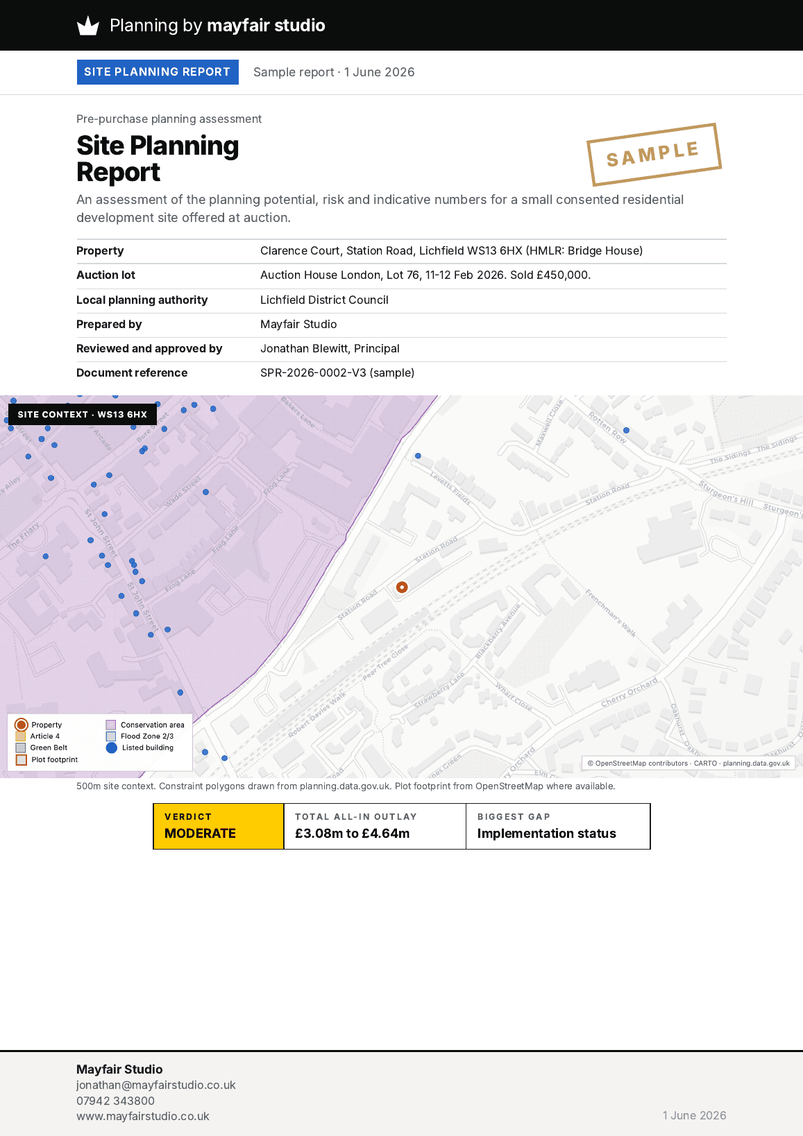 Cover - SPR-2026-0006, Part-built 22-flat block, full planning permission