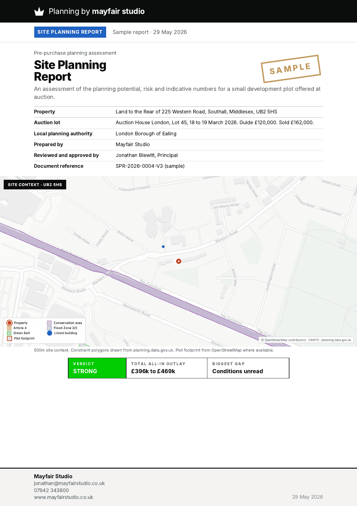 Cover - SPR-2026-0004, Rear-garden infill plot, ~120 sqm