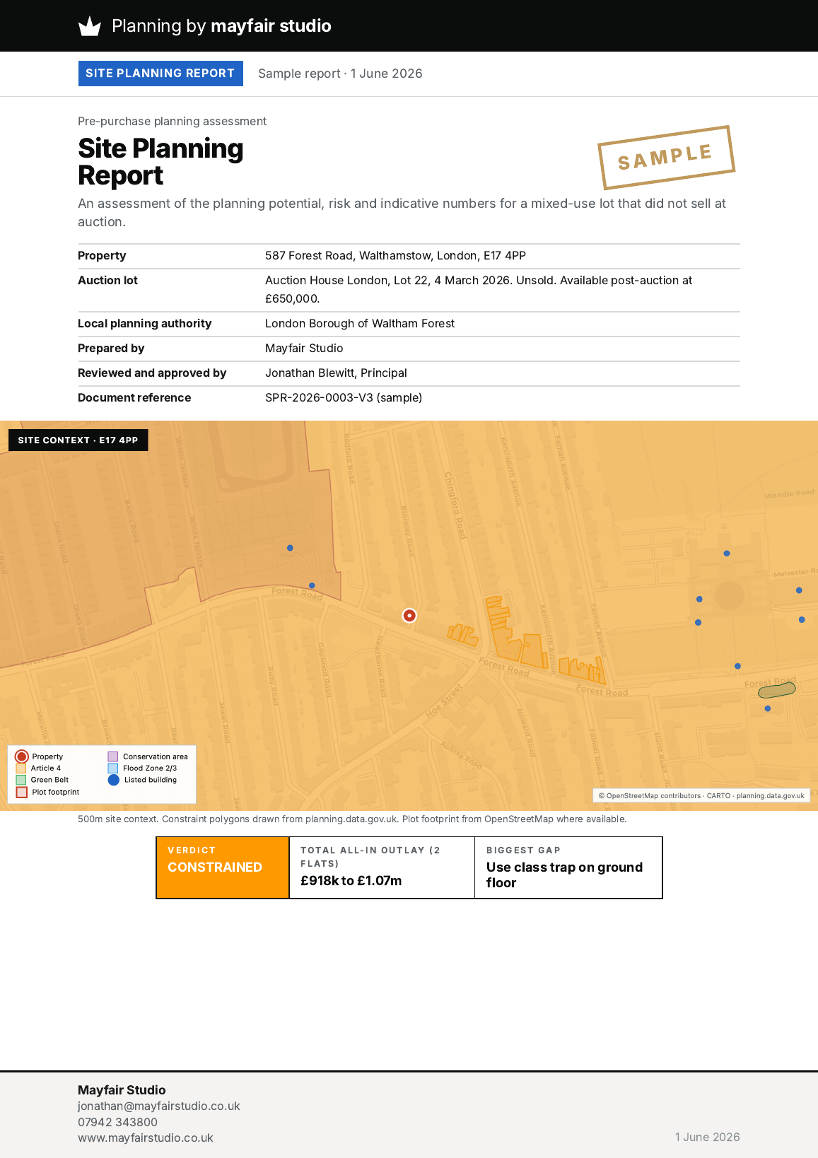 Walthamstow, East London Pro Report cover